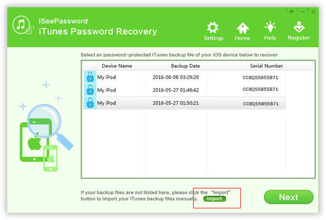 iseepassword itunes password recovery