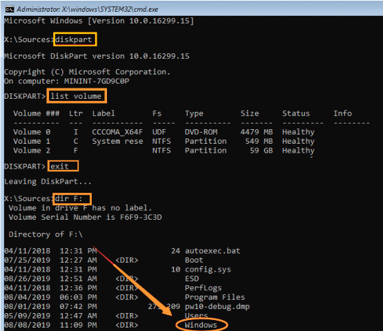 enter the command prompt