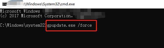 run command to force update group policy