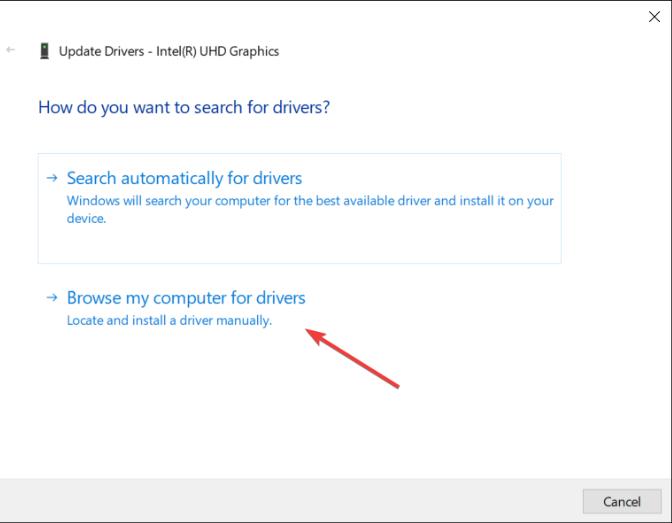 browse computer for driver