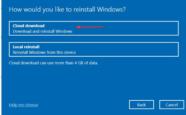 choose how to perform system restore