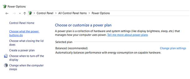 choose what power button do
