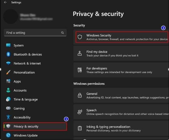 go to privacy and secu
