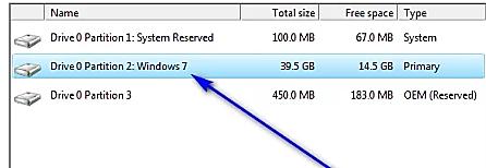 chosse the partition you want to install