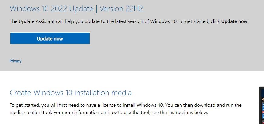 fix 0x800f0984 with media creation tool