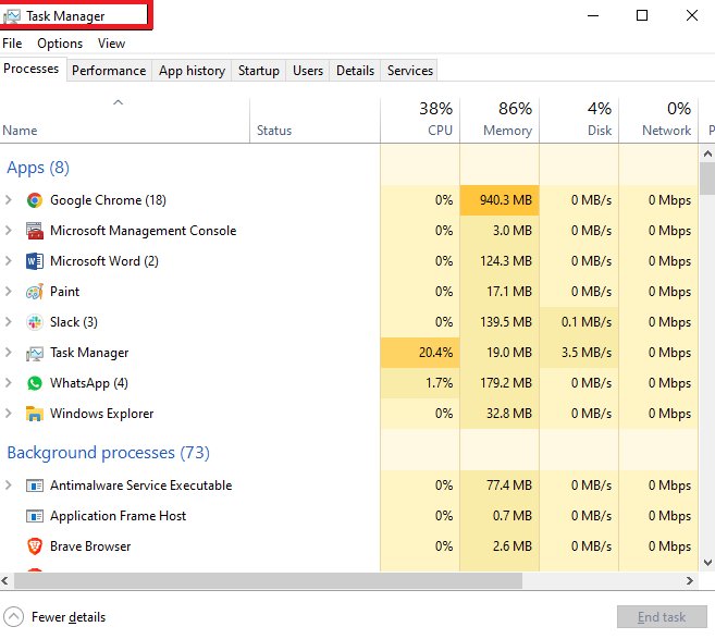 開啟任務管理器