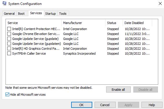 perform clean boot and fix error 0x800f0831
