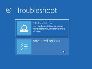 click on advanced option