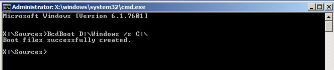 fix bootmgr image is corrupted with command promot