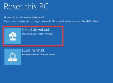 reset the pc