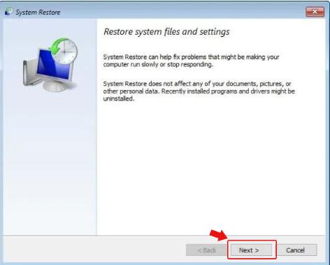 restore system file and setting