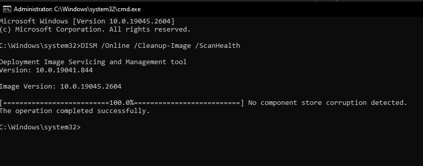 type dism command