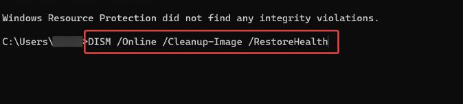 type another dism command