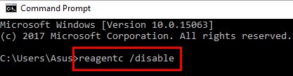 type the command