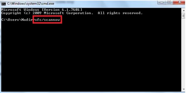 correggere ntoskrnl.exe bsod con il comando sfc