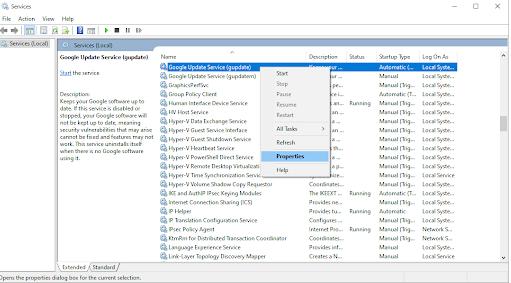 stop code 0x0000003b, choose properities