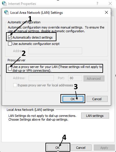click ok to save change