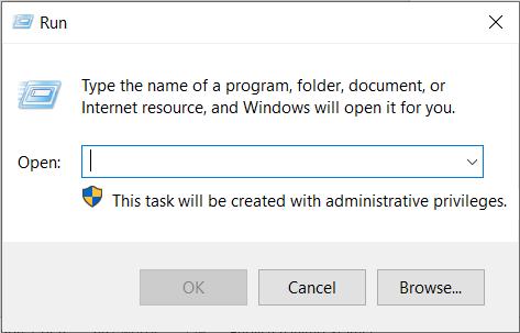 digitare run per aprirlo