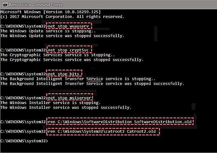type the command to fix 0x800f0922 in windows 10