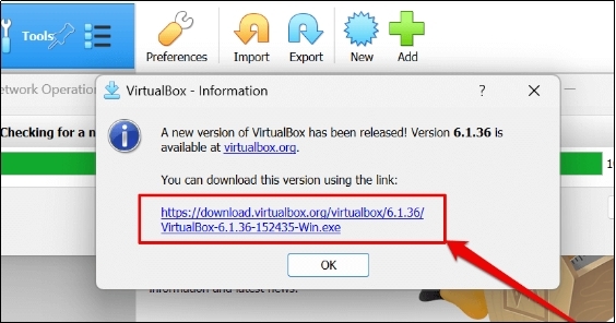 update virtualbox
