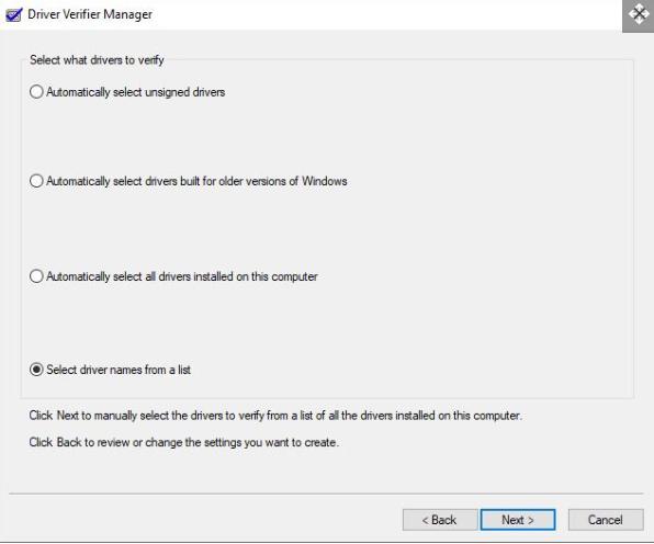system service exception windows 10 and click next