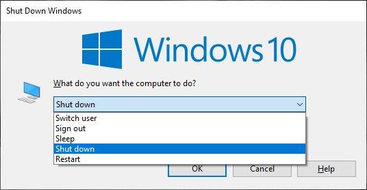 use alt and f4 to force restart computer