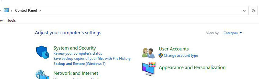 change admin account in control panel 1