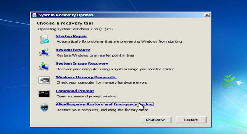 restore and emergency backup