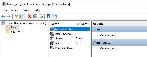 sign in as admin in computer management 2