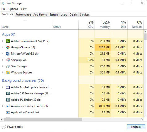 end process in task manager