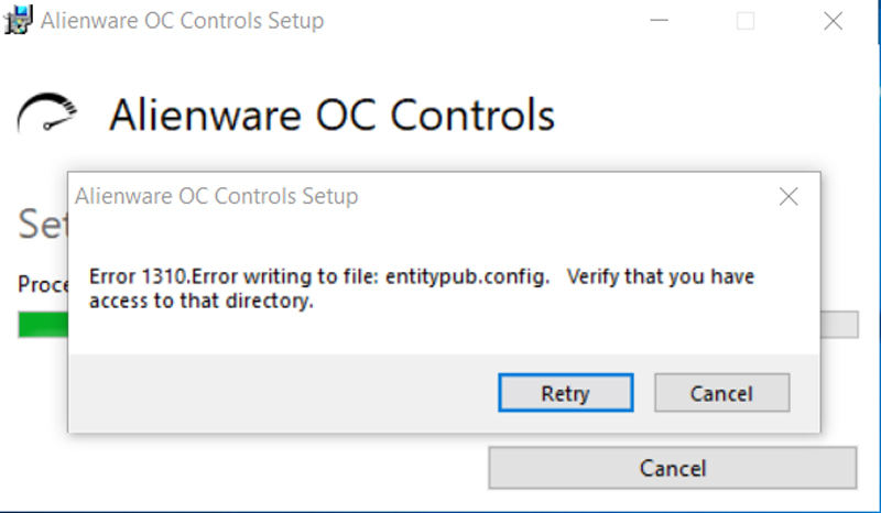 update error