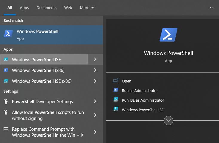 search windows powershell