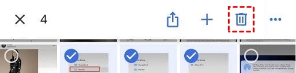 seleziona il file duplicato e tocca il cestino