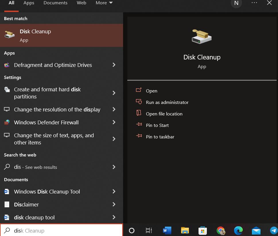 type-disk-cleanup
