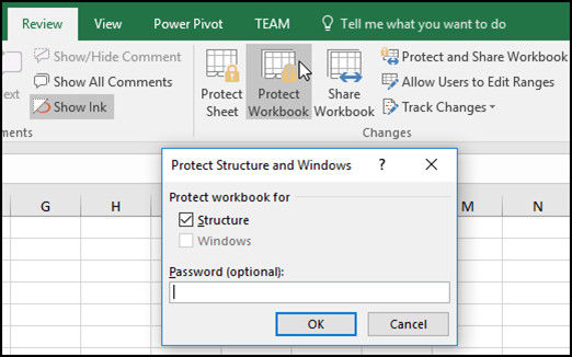 unprotect excel 2016