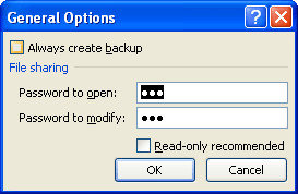 change password excel