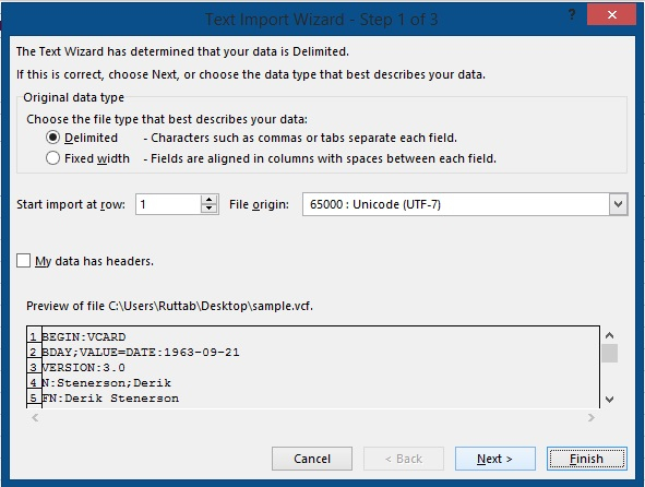 clic delimitato e fai su avanti