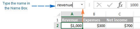 create name excel