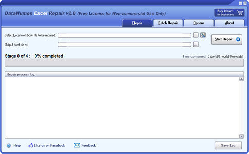 start datanumen excel repair
