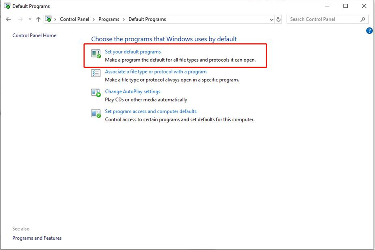 programmi predefiniti