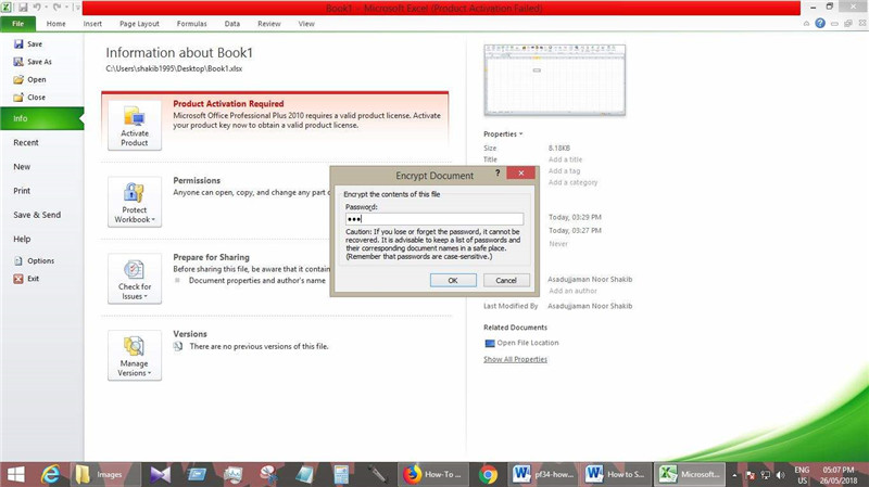 encrypt excel 2010