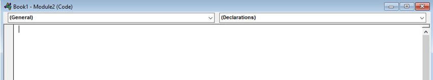 enter vba code