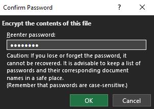 confirm password
