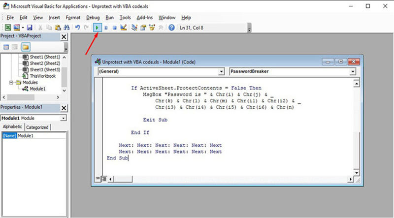 excel 2010 eseguire il codice