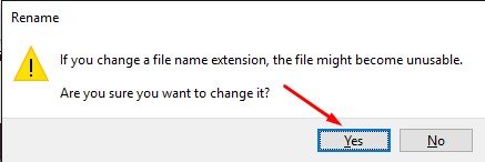 excel 2016 rename extension