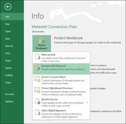 excel 2016 workbook encryption