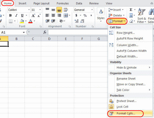  opzione cella formato excel 