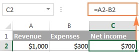 excel formula references
