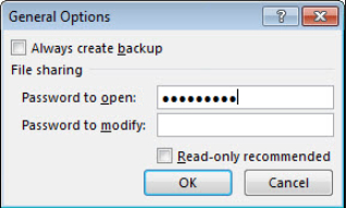 Excel فتح كلمة المرور