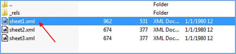 extract sheetxml